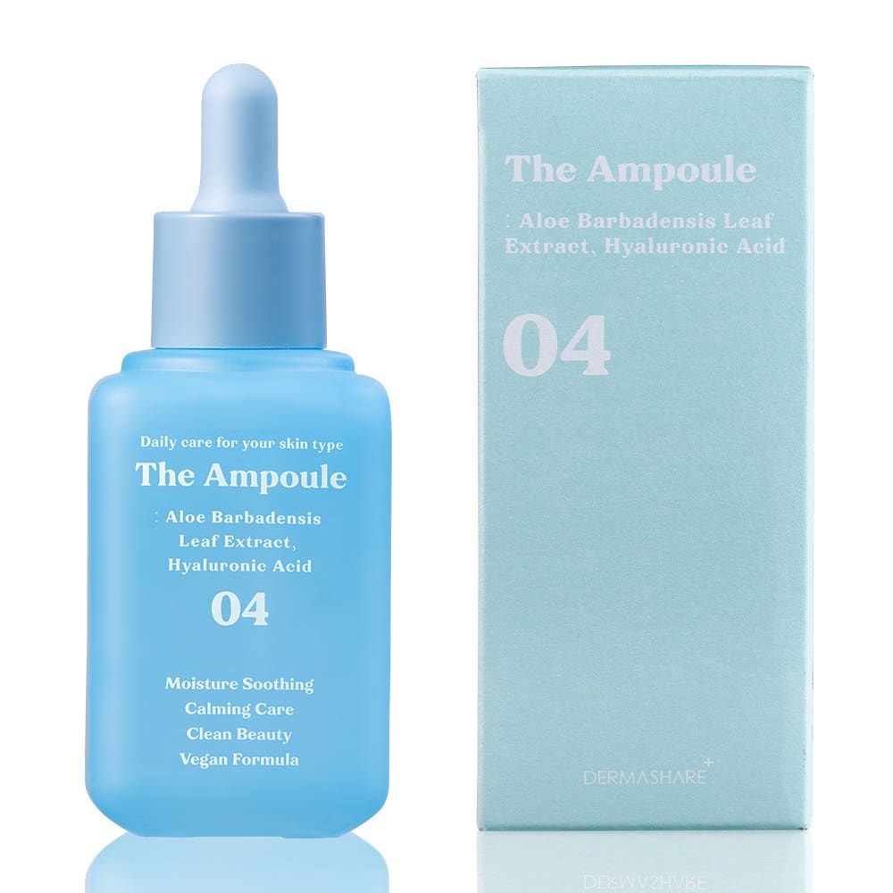 DERMASHARE The Ampoule Aloe Barbadensis Leaf Hyaluronic Acid 60ml Soothing Hydrating Vegan Serum _ Made in Korea